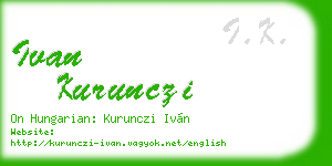 ivan kurunczi business card